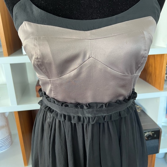 BCBG taupe and black dress in size 6 - Picture 3 of 9